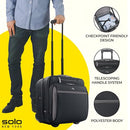 SOLO NEW YORK ROLLING CASE WITH WHEELS - ROLLER LAPTOP BAG, ROLLER BRIEFCASE - Brand New