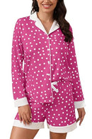 Button Down Pajama Sets Women Two-Piece Satin Silk Pjs Sets Loungewear - Brand New