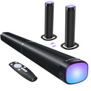 FHNFHN Sound Bar for Smart TV, 100W Sound Bar with 3 Dynamic RGB Lights - Like New