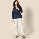 AMAZON ESSENTIALS WOMEN'S RELAXED-FIT DROPPED SHOULDER MIDWEIGHT JACKET NAVY XL - Brand New