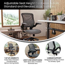 Flash Furniture Kale Mid-Back Swivel Office Chair with Height Adjustable - Like New