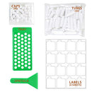 MILLIARD LIP BALM CRAFTING KIT LIP BALM POURING TRAY & 50 WHITE TUBES - WHITE - Like New