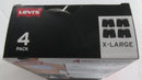 LEVI STRAUSS LEVI'S MEN'S BOXER BRIEFS 4 PACK COTTON - SIZE: MEN XL - BLACK - Brand New