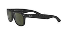 RAY-BAN RB2132 NEW WAYFARER SQUARE SUNGLASSES RUBBER BLACK/G-15 GREEN, 55M - Like New