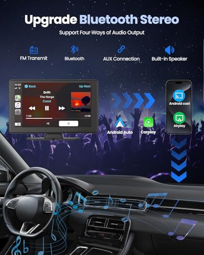 MOECKEARLA WIRELESS CARPLAY 5K DASH CAM 9" PORTABLE APPLE CARPLAY - BLACK - Like New