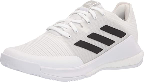 FY1639 Adidas Women Crazyflight Volleyball Shoe White/Black/Grey Size 9.5 Like New