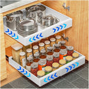 Pull Out Cabinet Organizer, 2Pack Expandable, Pull Out Drawers, YFXCVSL, White - Like New