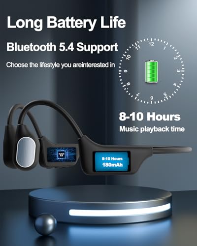 MUNASH Bone Conduction Headphones Open Ear Waterproof - BLACK - Like New