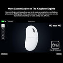 KEYCHRON M3 MINI 4K WIRELESS BLUETOOTH WIRED OPTICAL ULTRA-LIGHTWEIGHT - WHITE - Like New