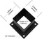 LADECH 4X4 WOOD FENCE POST ANCHOR BASE 2MM THICK STEEL AND BLACK POWDER COATED - Like New