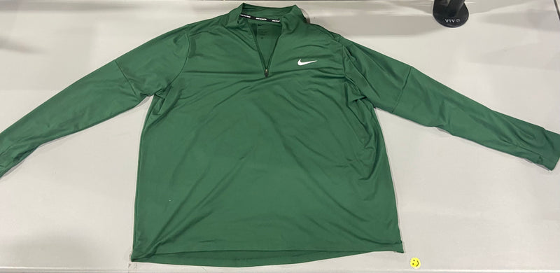 NIKE LADIES' DRY ELEMENT 1/2 ZIP PULLOVER - 2XL - DARKGREEN/WHITE - Like New