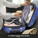 Kenneth Cole REACTION Out of Bounds Hardshell 4-Wheel Spinner Luggage 20" - Blue - Brand New