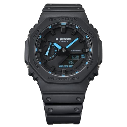 CASIO GA-2100-1A2ER BLUE RESIN DIGITAL QUARTZ MAN WATCH STAINLESS STEEL/BLUE - Brand New