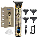 AMULISS PROFESSIONAL MENS HAIR CLIPPERS CORDLESS HAIR TRIMMER AU-JM-700AL - GOLD Like New