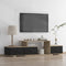 Modern TV Stand with Quick Assemble Drawers W67943606 - Black/Brown - Like New