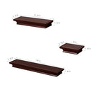 AHDECOR Modern Storage Floating Shelves, C03 Set of 3, Espresso Brown - Brand New