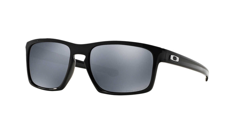 OAKLEY MEN'S OO9262 SLIVER RECTANGULAR SUNGLASSES POLISHED BLACK/BLACK - Like New