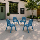 ECR4KIDS PLASTIC STACKABLE SITRIGHT CHAIR 11IN CLASSROOM FURNITURE 4 PACK - Brand New