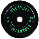 BALANCEFROM COLOR CODED BLACK OLYMPIC BUMPER PLATE WEIGHT PLATE - 25LBS - BLACK - Like New