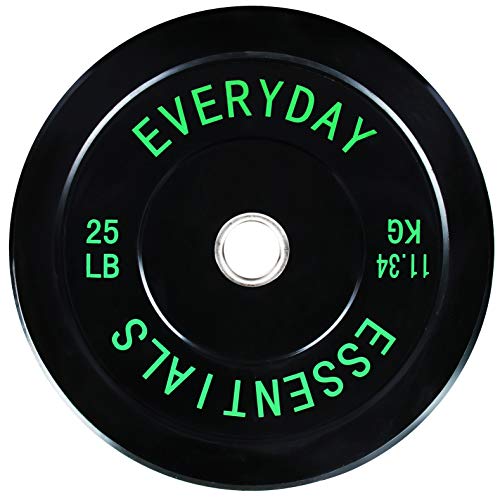 BALANCEFROM COLOR CODED BLACK OLYMPIC BUMPER PLATE WEIGHT PLATE - 25LBS - BLACK - Like New