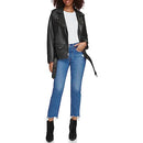 LEVI'S LONG LINED ELEVATED BELTED MOTO SIZE WOMEN S BLACK LW3RU545 - Brand New