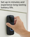 Blink Video Doorbell 2-way Audio 1080p HD Video Wi-Fi Black BDM00200U - Like New