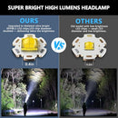 WWOAA SUPER BRIGHT HEADLAMP RECHARGEABLE 99000 HIGH LUMENS LED HEAD LAMP - BLACK - Like New