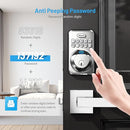 Zowill Fingerprint Door Lock Keypad 2 Handles Keyless DK02A - Stain Nickel Like New