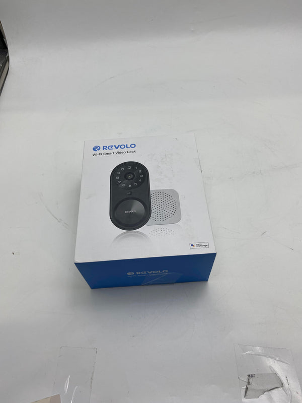REVOLO WFV01 WI-FI SMART VIDEO LOCK W/ KEYLESS ENTRY DOORBELL CHIME - BLACK - Like New