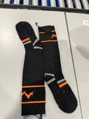 MATKAO HEATED SOCKS FOR WOMEN MEN RECHARGEABLE WASHABLE - L - BLACK/ORANGE - Like New