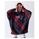 PEGASUS NEW ENGLAND PATRIOTS 34" X 34" DIGITAL DASH SHERPA HOODED FAN CAPE - Brand New