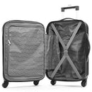 Travelers Club Midtown Hardside 4-Piece Luggage Travel Set, Black - Brand New