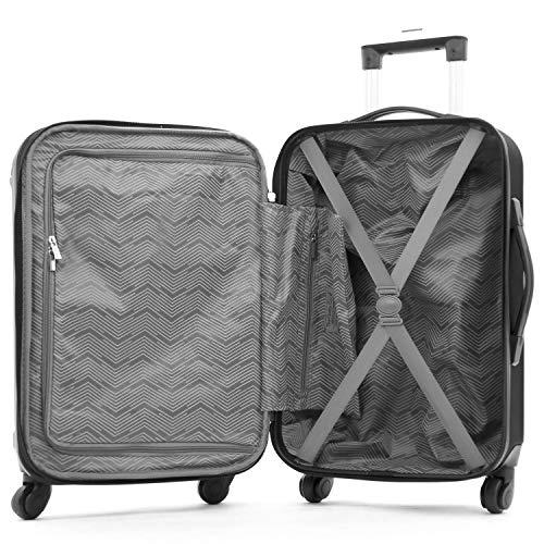 TRAVELERS CLUB MIDTOWN HARDSIDE LUGGAGE TRAVEL, 4-PIECE SET T-55504-001 - BLACK - Brand New