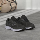 SAUCONY COHESION 14 MEN TRAIL RUN SHOE BLACK/WHITE SIZE 9.5 WIDE - Like New