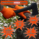 GENERIC DISPOSABLE NITRILE POWDER FREE RUBBER GLOVES, 100 PIECES. XL - ORANGE - Brand New