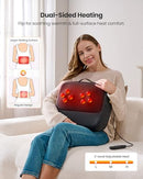 KNQZE 3-IN-1 SHIATSU BACK MASSAGER HEAT LUMBAR SUPPORT 4D KNQZE-B1 - BLACK - Like New