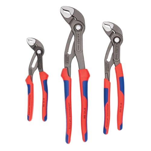 KNIPEX 9K00-80-05 US TOOLS 3 PIECE MULTI-COMPONENT COBRA SET - RED/BLUE - Like New