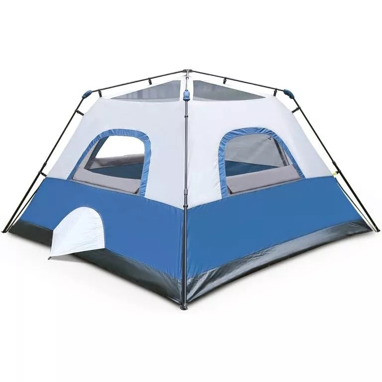 QOMOTOP 6 PERSON 60 SECONDS SET UP CAMPING TENT WATERPROOF POP UP TENT - BLUE - Like New