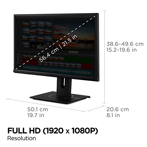 ViewSonic VG2240 22 Inch 1080p Ergonomic Monitor with 100Hz, USB Hub, HDMI - Like New