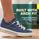 177195W Skechers Arch Fit Arcade - Arcata, Womens, Navy, Size 8 Wide - Brand New