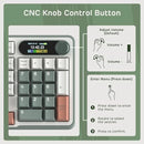 RK ROYAL KLUDGE MECHANICAL KEYBOARD W/SMART DISPLAY & KNOB - CLAY-GREEN - Like New