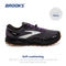 BROOKS WOMEN’S DIVIDE 4 GTX WATERPROOF TRAIL RUNNING SHOE - BLK/BLKPEARL/PURPLE - Like New
