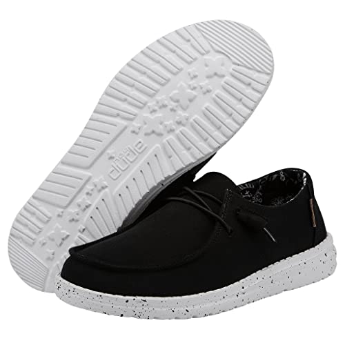 121414749 HEY DUDE WOMEN'S WENDY CANVAS SIZE 8 BLACK - SIZE: WOMEN 8 - BLACK - Like New