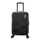 AMERICAN TOURISTER NXT CHECKERED HARDSIDE CARRY ON SPINNER SUITCASE - BLACK - Like New