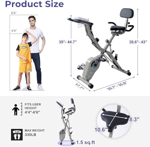 Exercise Bike for Home Workout Stationary Bike 330LB Capacity Resistance - Like New