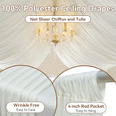 NSSONBEN Backdrop Curtain 10ft×20ft Ivory Ceiling Drapes Parties B0DGSCMCGH - Brand New