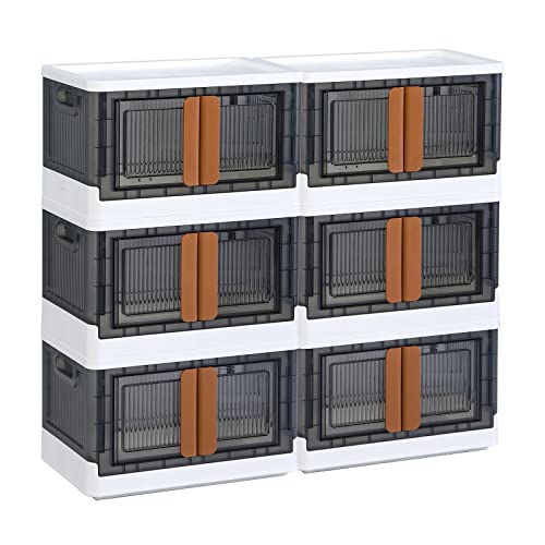 HAIXIN STORAGE CABINET PLASTIC SHELVES ORGANIZER FOLDING STORAGE BOX - WHITE - Like New