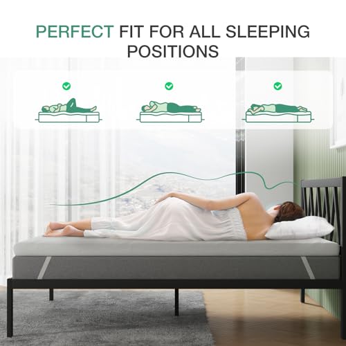 NOVILLA 3 INCH MATTRESS TOPPER TWIN VENTILATED DESIGN GEL MEMORY FOAM - Like New