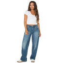 CELEBRITY PINK LOW RISE BAGGY WIDE LEG JEANS - SIZE: WOMEN 9/29 - DARK WASH - Brand New