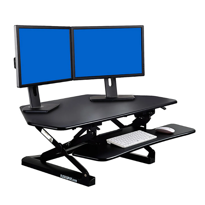 FlexiSpot Height-Adjustable Standing Desk Riser Corner Desk, 41"W M4B-E-US Black Like New